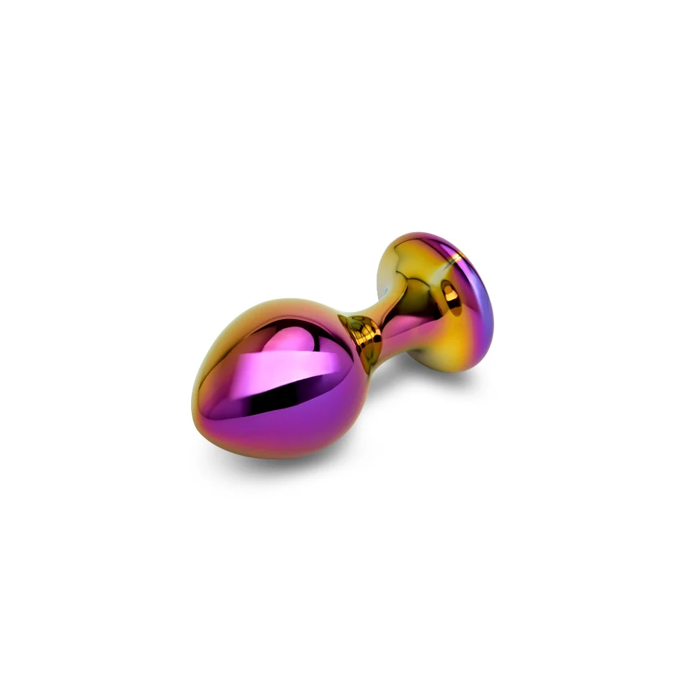 3.5" Iridescent Chrome Bubble Butt Plug - Image 2