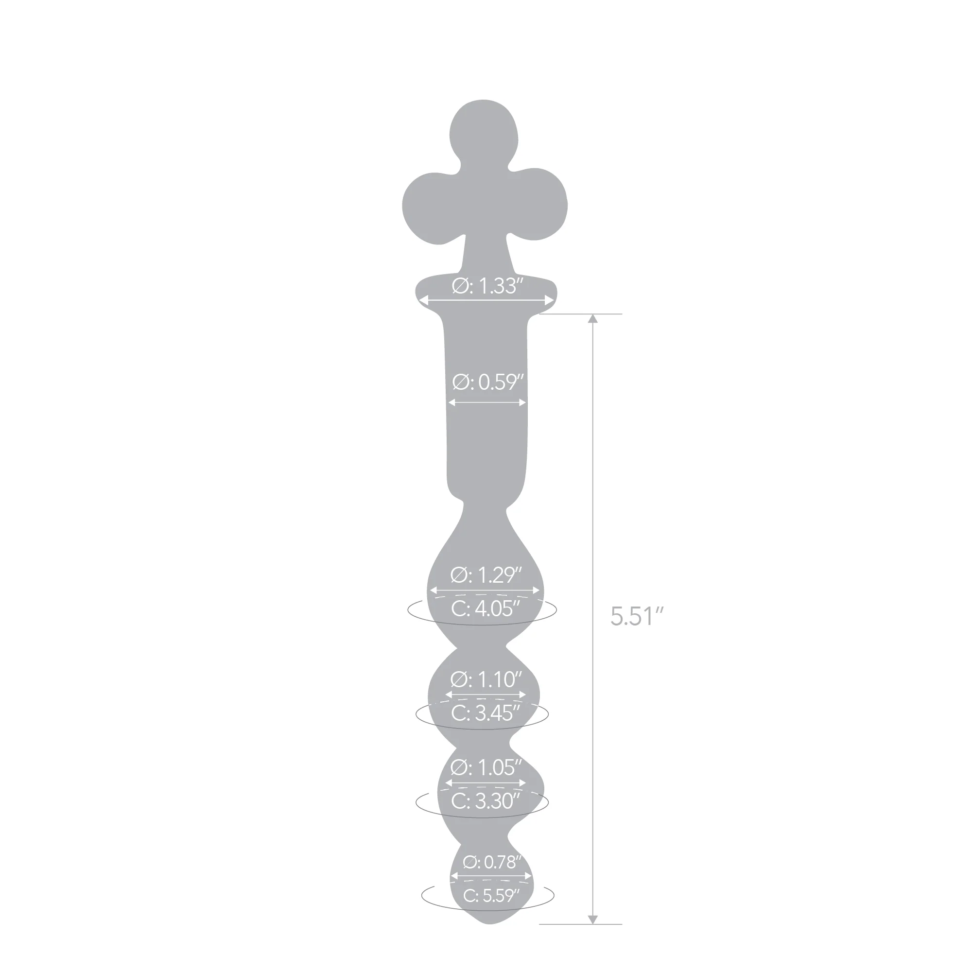 7.75" Clover Corkscrew Plug - Image 7