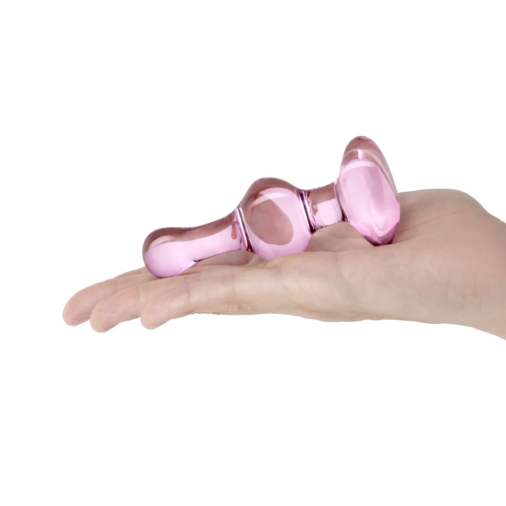 Beaded Pink Heart Butt Plug - Image 2