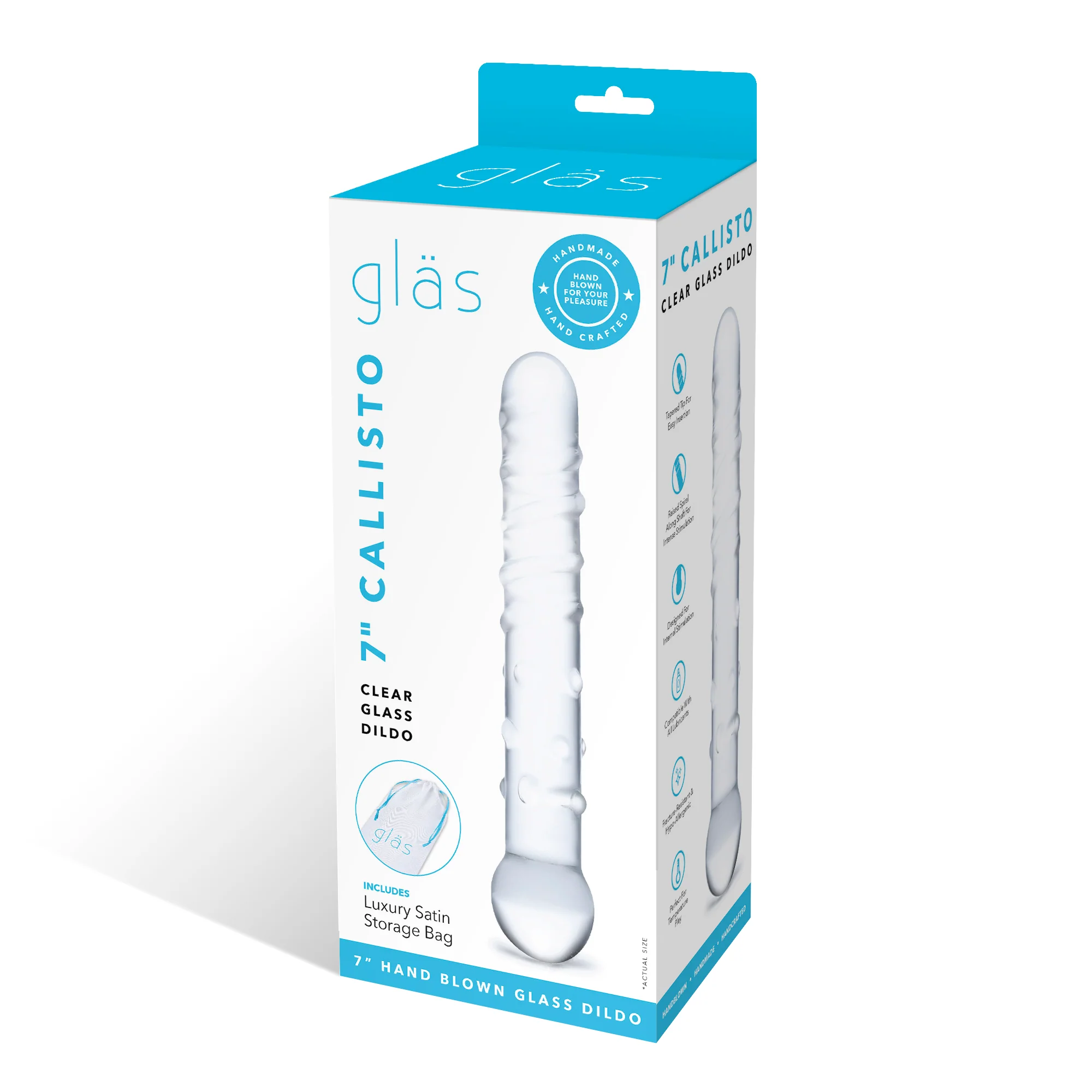Callisto Nubbed Clear Dildo - Image 7