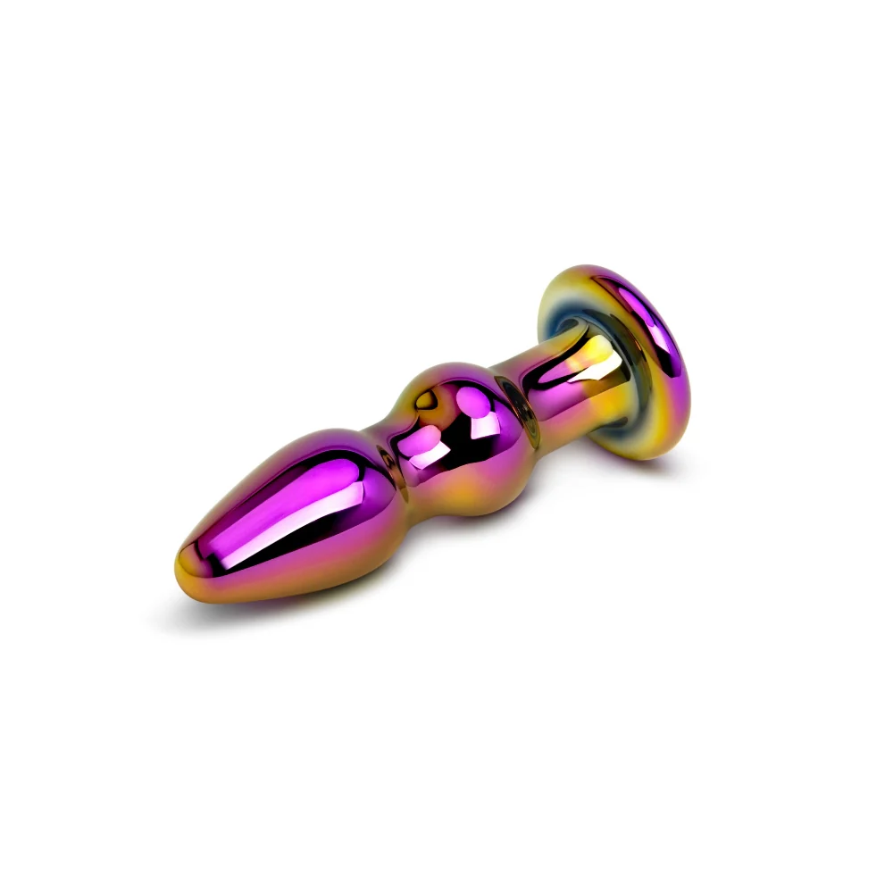 4" Chrome Beaded Butt Plug - Image 2
