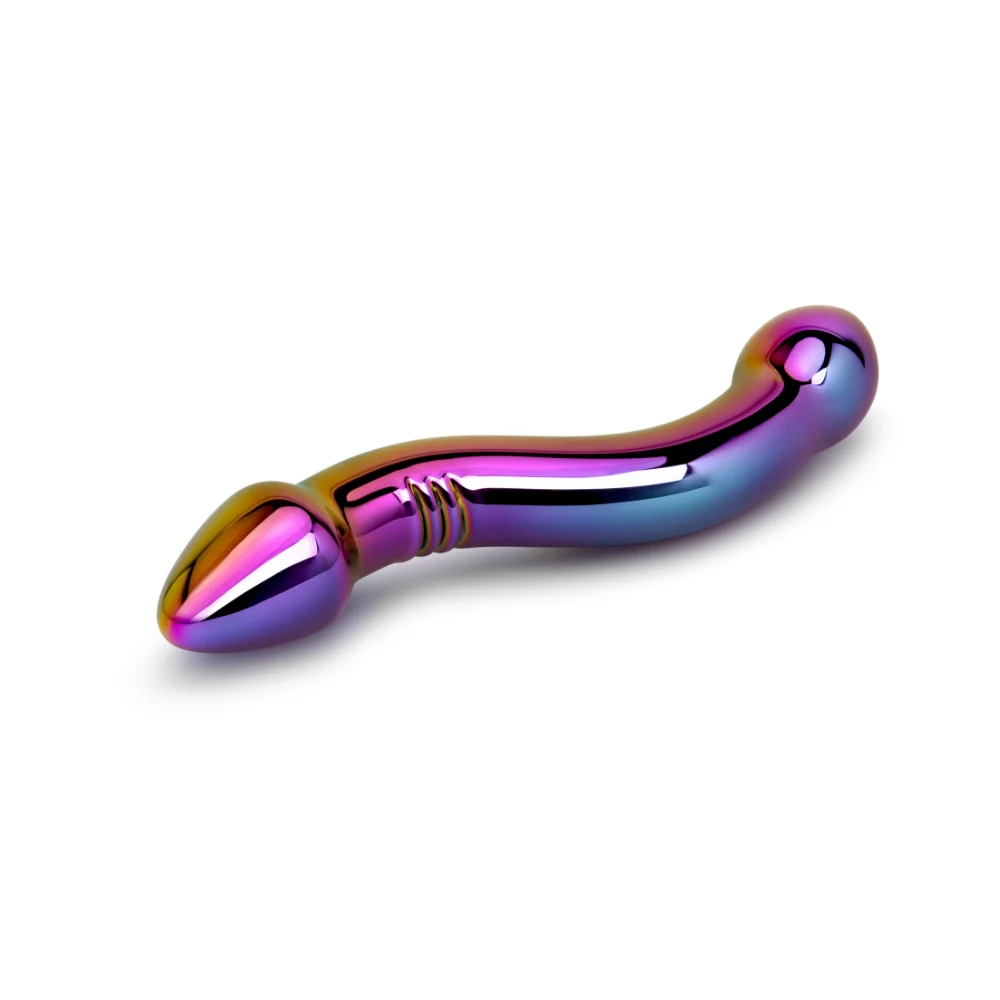 Iridescent Chrome S Curved Double Dildo - Image 2