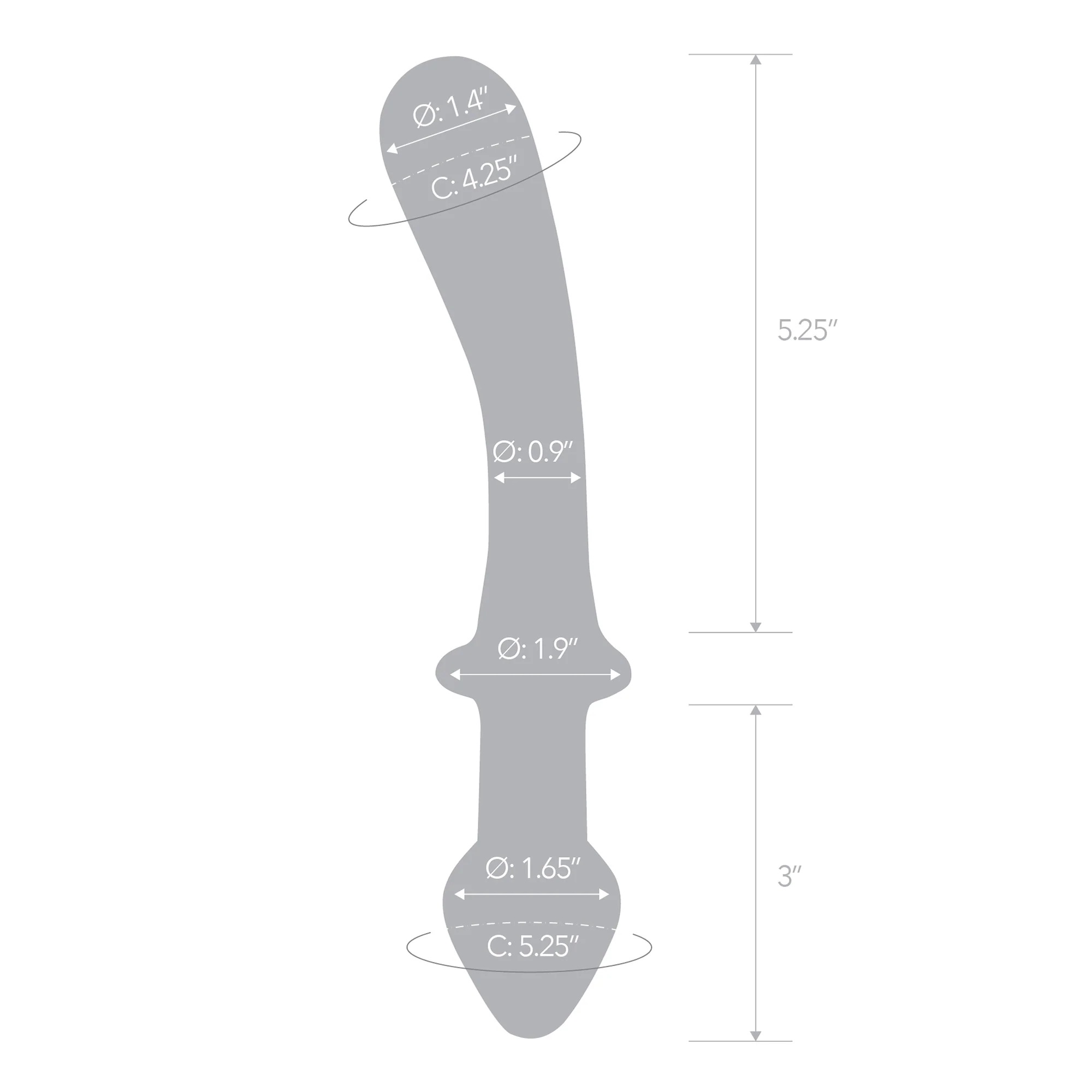 9" Classic Curved Dual-Ended Dildo - Image 6