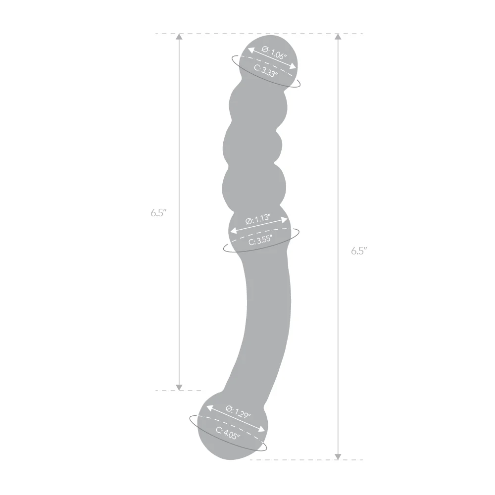 6.5" Dual Ended Beaded Anal Dildo - Image 5