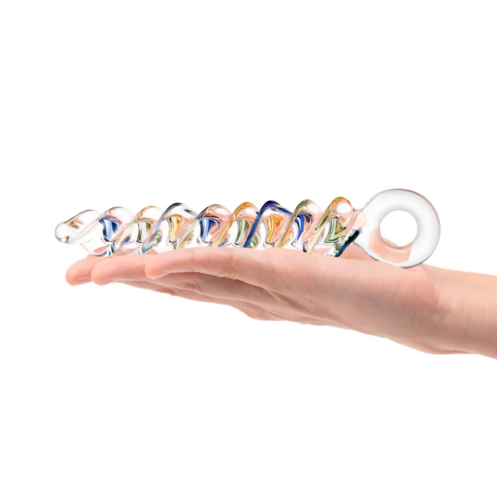 7.25” Growing Swirl Glass Anal Dildo - Image 4
