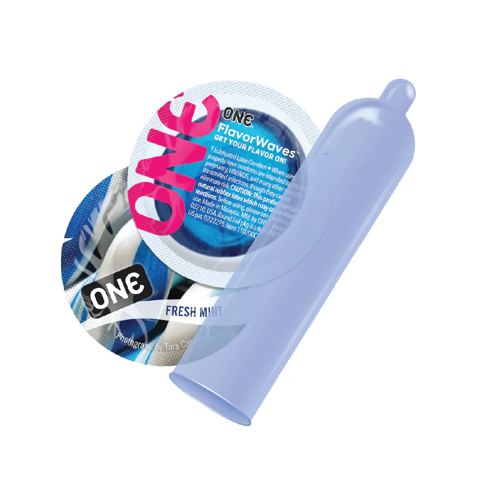 ONE Flavor Waves 12 Count Flavored Latex Condoms - Image 2