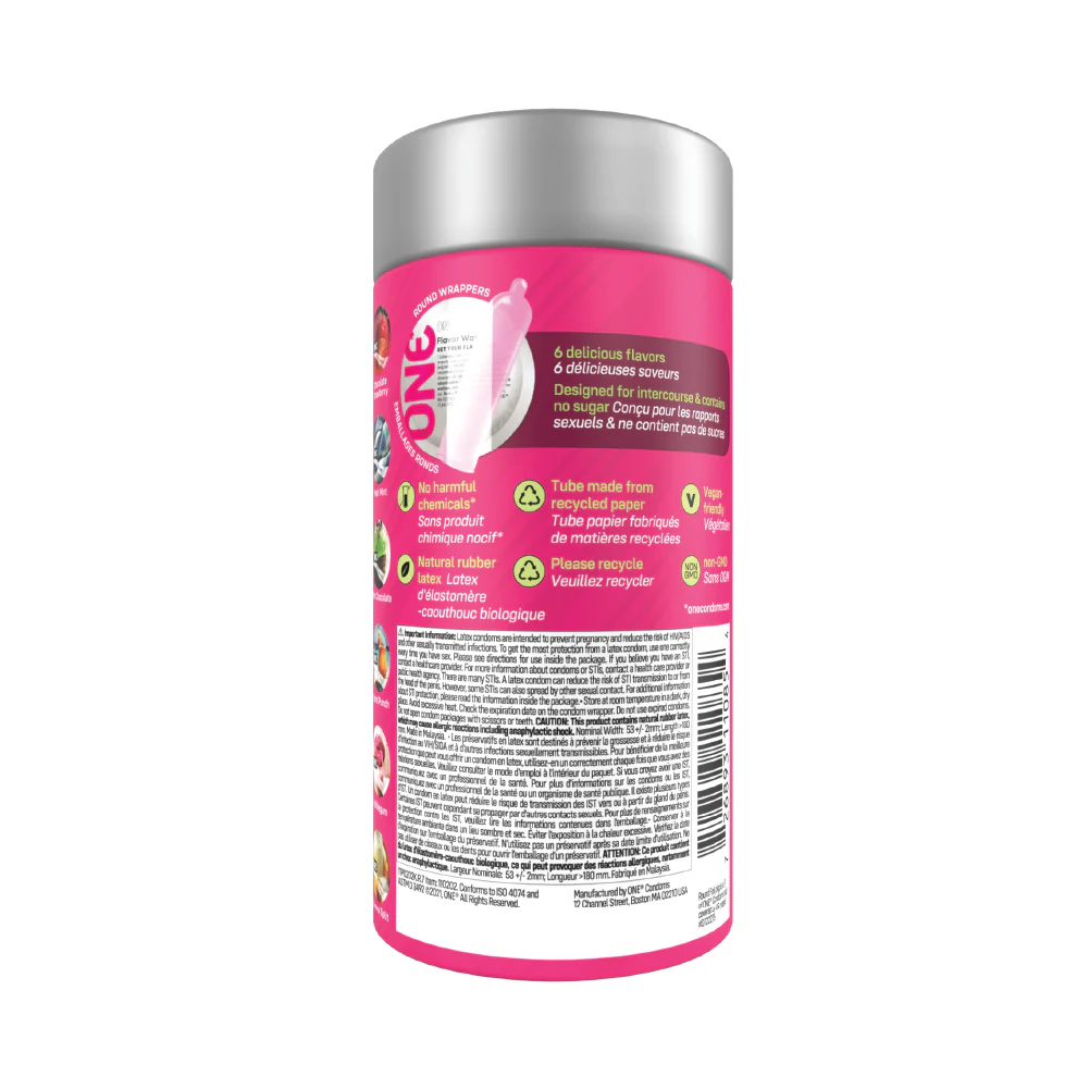 ONE Flavor Waves 12 Count Flavored Latex Condoms - Image 3