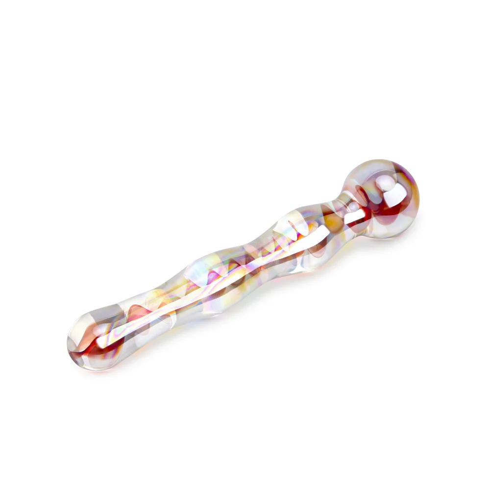 7" Red Wave Double Ended Dildo - Image 2
