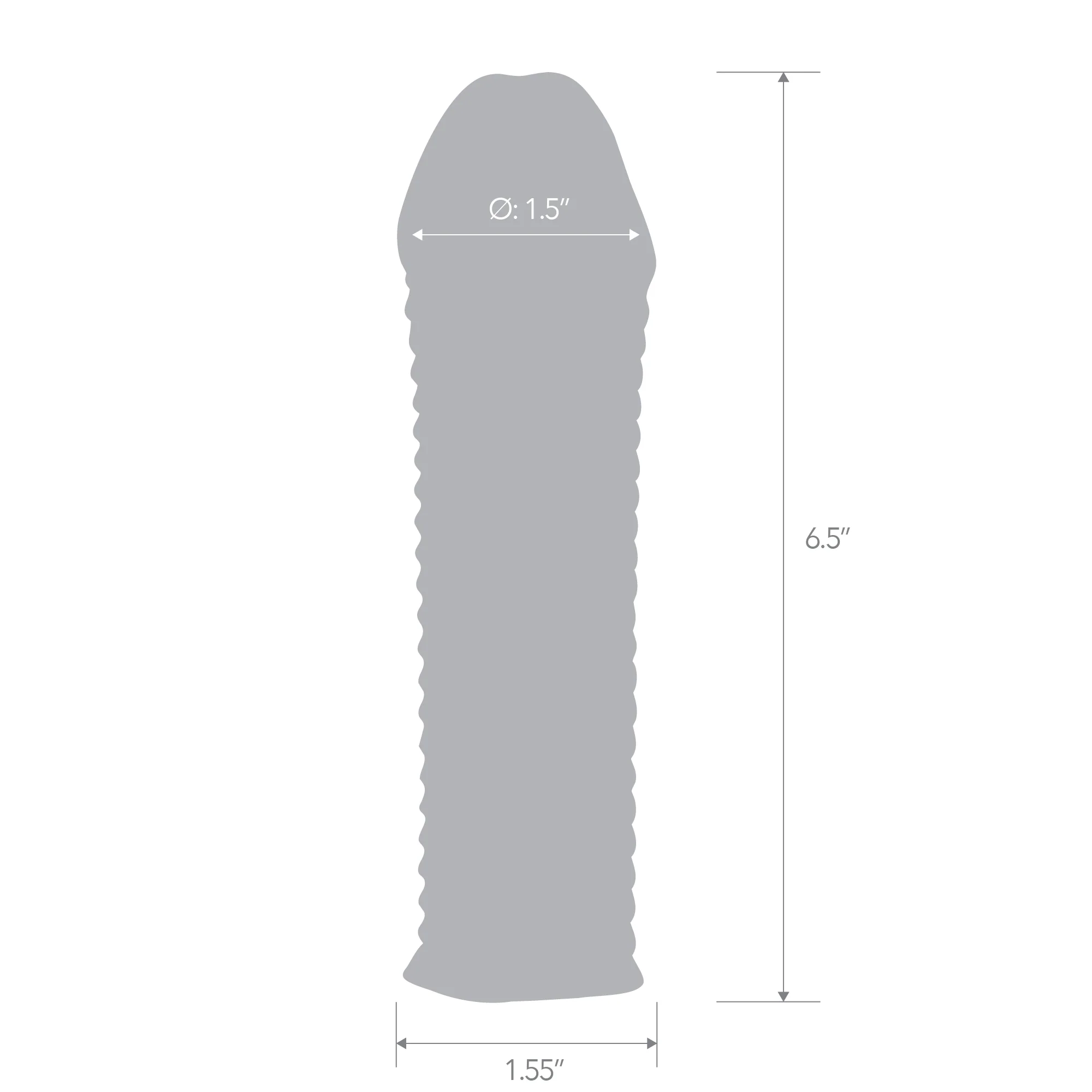 6.5" Clear Textured Penis Enhancing Sleeve Extension - Image 4