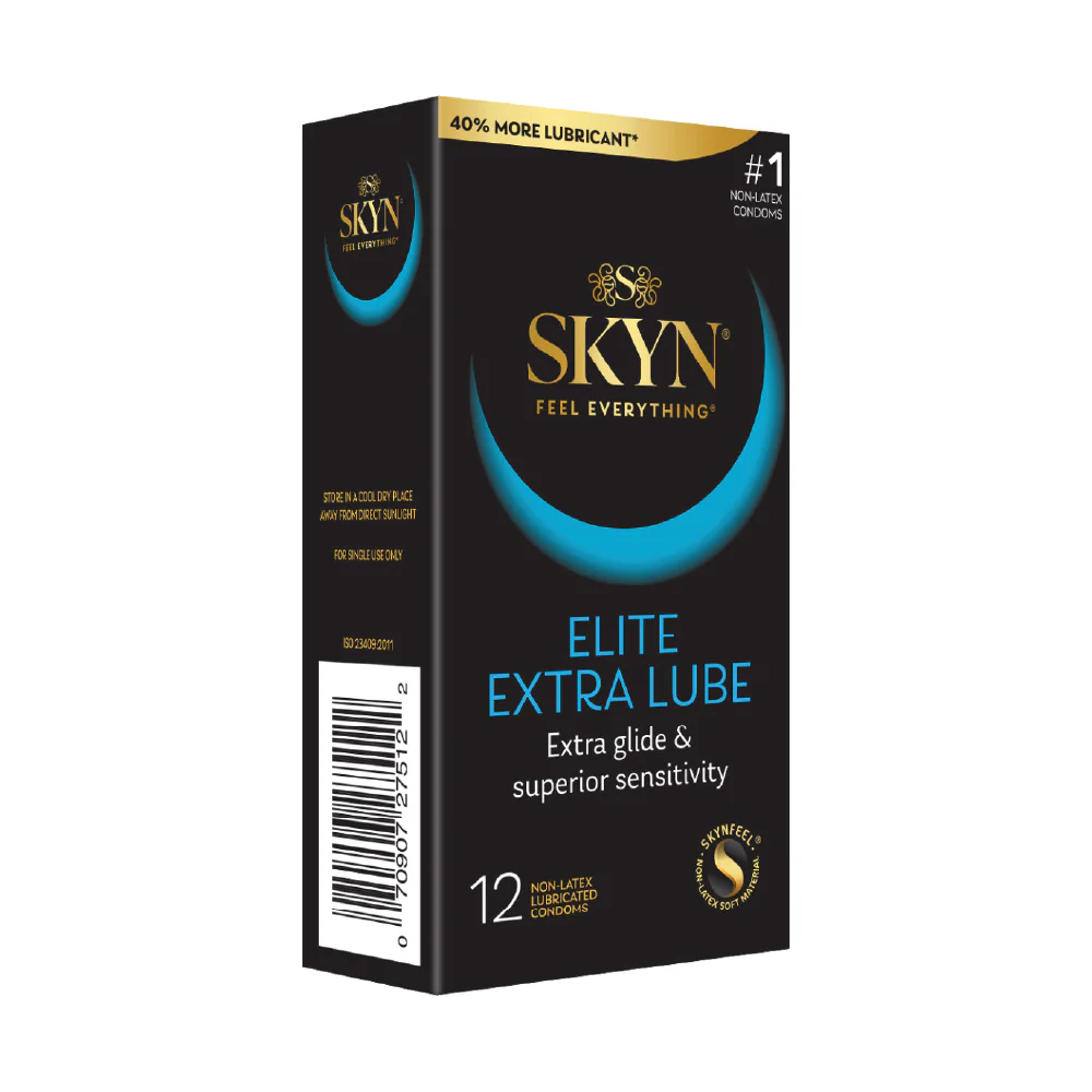 SKYN Elite Extra Lube 12 Count Non-Latex Condoms - Image 3
