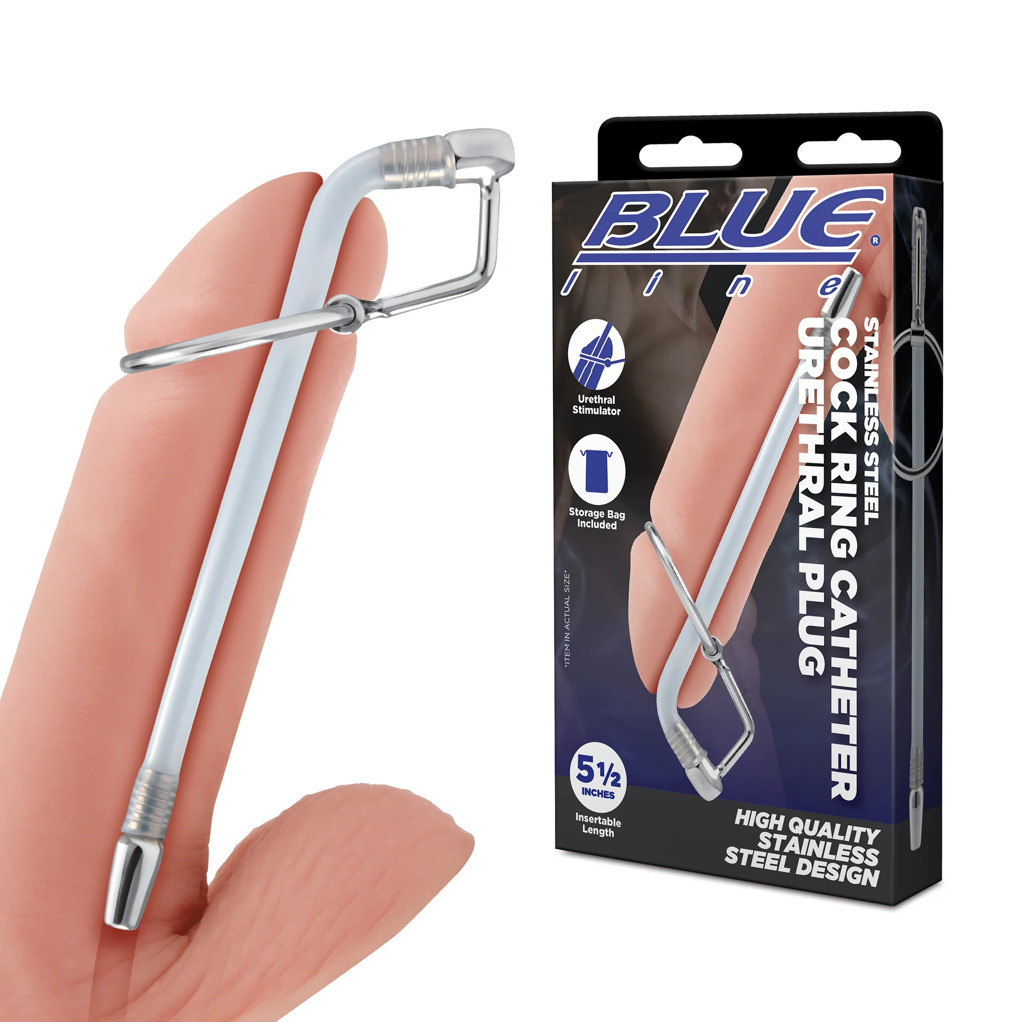 Stainless Steel Cock Ring Catheter Urethral Plug - Image 2