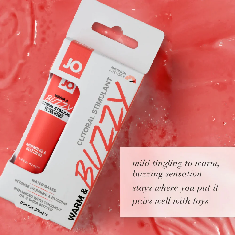 System JO Original Warm & Buzzy Water-Based Clitoral Gel 0.34 Fl.Oz. (10 ml) - Image 3