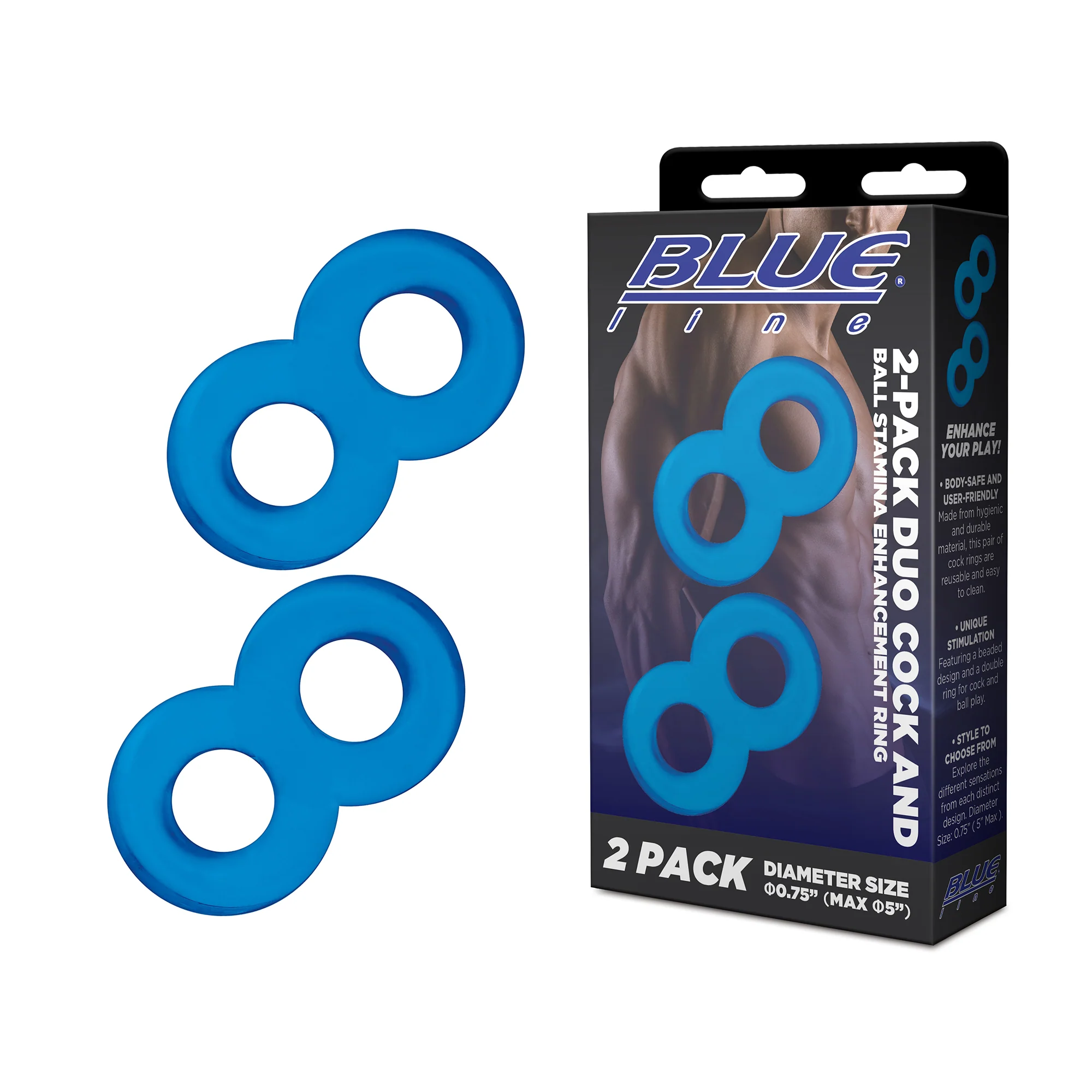 2-Pack Duo Cock And Ball Stamina Enhancement Ring - Image 2